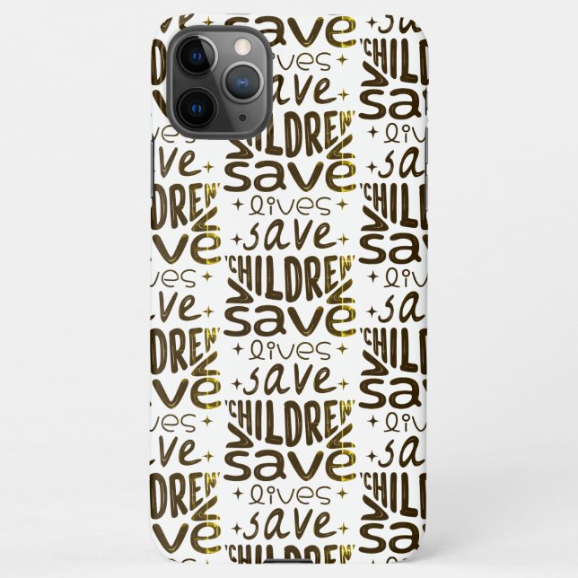 Save Children, Save Lives iPhone Case (Back)