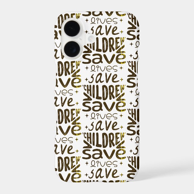 Save Children, Save Lives iPhone Case (Back)