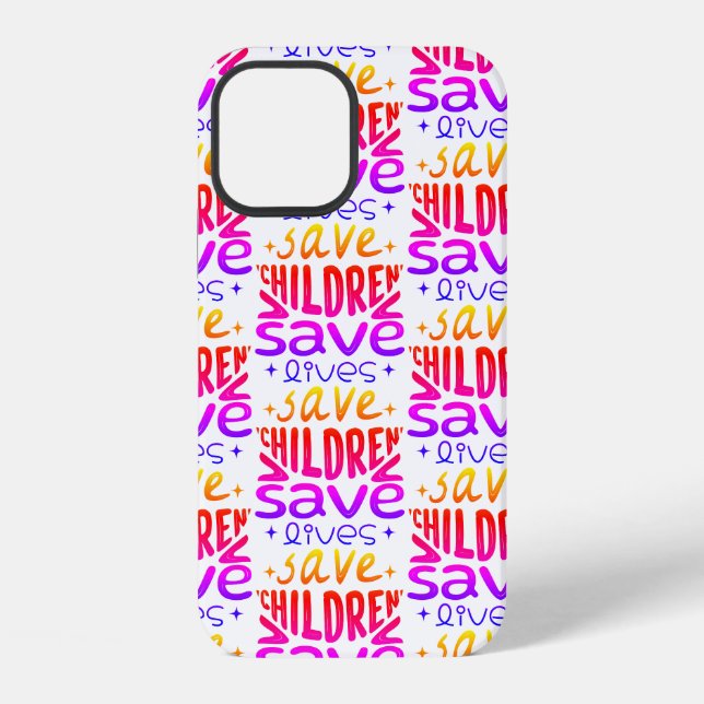 Save Children, Save Lives iPhone Case (Back)