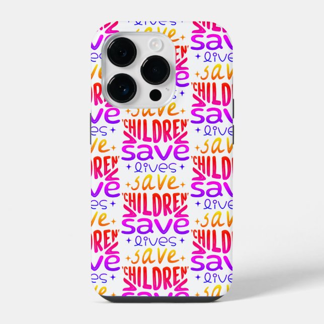 Save Children, Save Lives iPhone Case (Back)