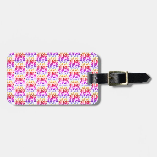 Save Children, Save Lives Luggage Tag (Front Horizontal)