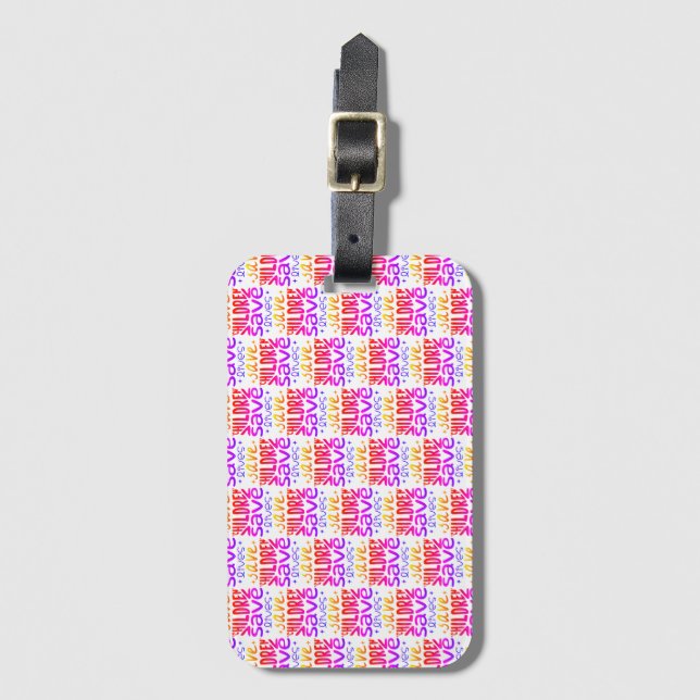 Save Children, Save Lives Luggage Tag (Front Vertical)