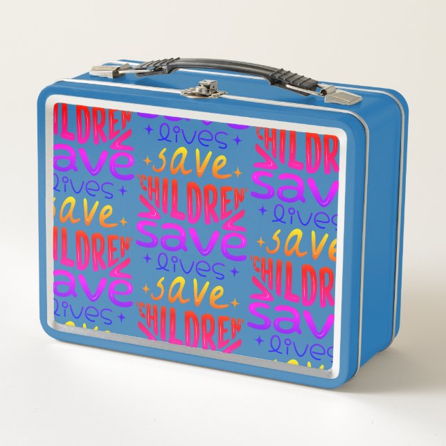 Save Children, Save Lives Metal Lunch Box (Front)