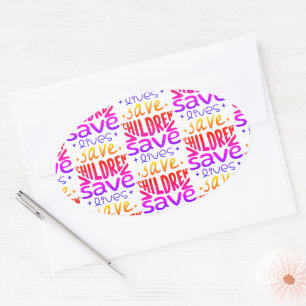 Save Children, Save Lives Oval Sticker