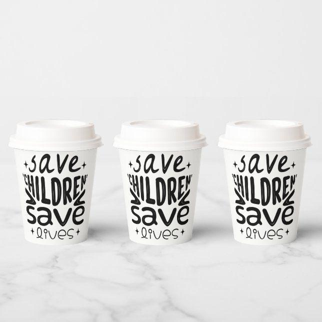 Save Children, Save Lives Paper Cups (Multi)