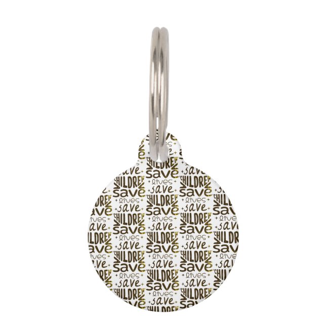 Save Children, Save Lives Pet Tag (Front)
