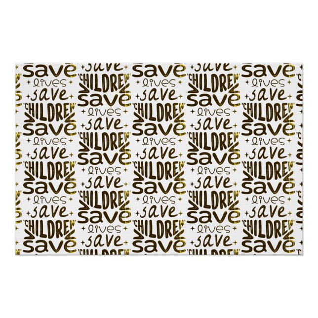 Save Children, Save Lives Poster (Front)