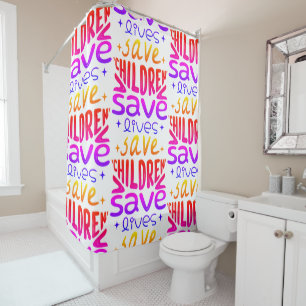 Save Children, Save Lives Shower Curtain