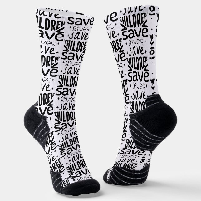 Save Children, Save Lives Socks (Angled)