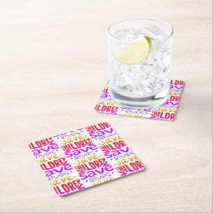 Save Children, Save Lives Square Paper Coaster