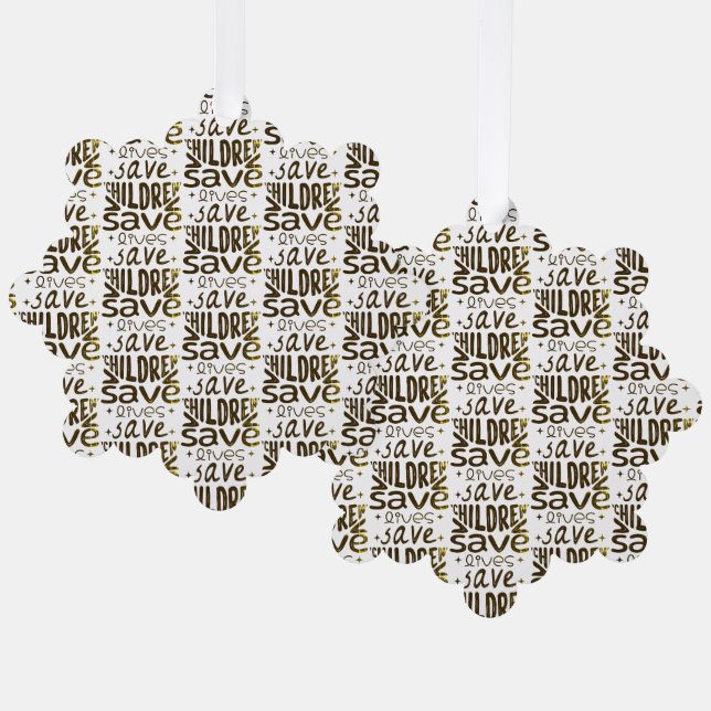 Save Children, Save Lives Tree Decoration Card (Front/Back)