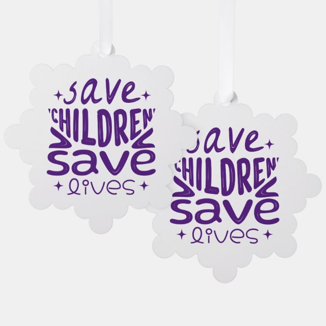 Save Children, Save Lives Tree Decoration Card (Front/Back)