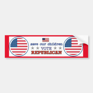 Save Children Vote Republican Bumper Sticker