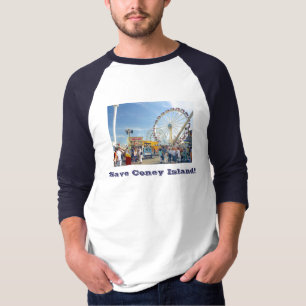 Save Coney Island! Adult Long-Slve Raglan T-shirt