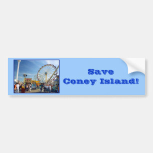 Save Coney Island! Bumper Sticker (blue)