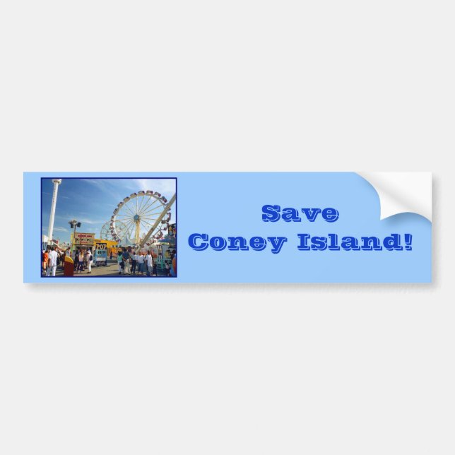Save Coney Island! Bumper Sticker (blue) (Front)