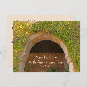 Save Date 40th Wedding Anniversary Announcement