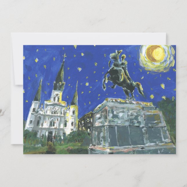 Save Date, Jackson Square, French Quarter Card (Front)