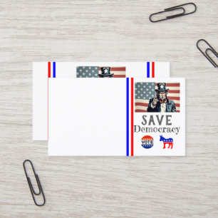 Save Democracy Business Card