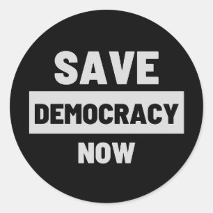 Save Democracy Now Sticker