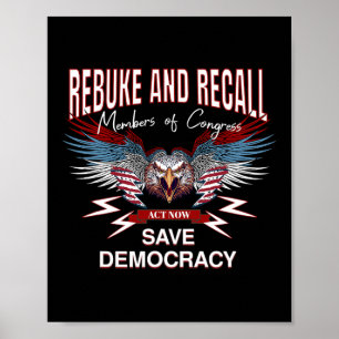 Save Democracy Recall Congress Protest Anti Trump Poster
