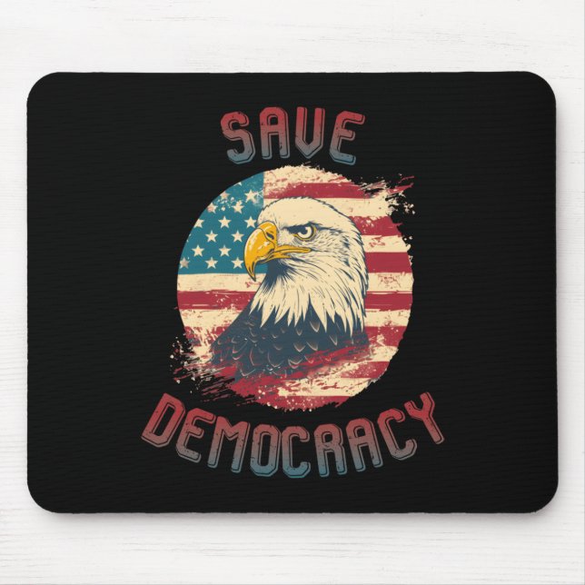 Save Democracy Sticker1  Mouse Pad (Front)