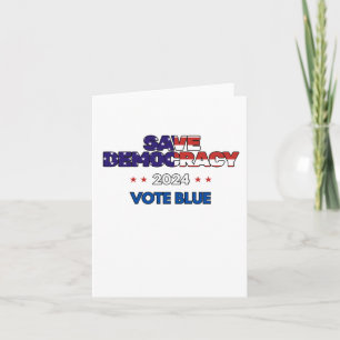 Save Democracy Vote Blue Card