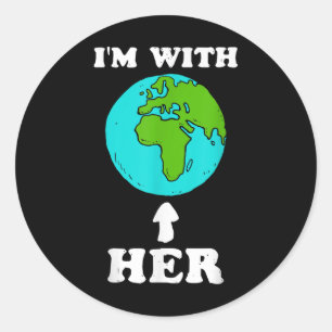 Save Earth Climate Change Recycling Environmental Classic Round Sticker