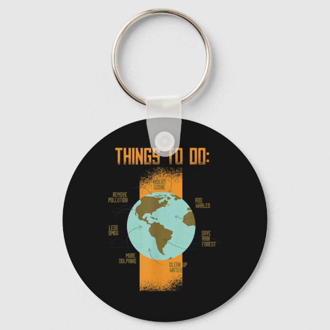 Save Earth Environmental Planet Protection Climate Key Ring (Front)