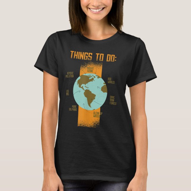Save Earth Environmental Planet Protection Climate T-Shirt (Front)
