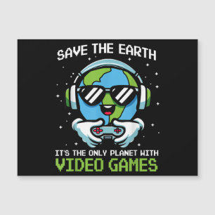 Save Earth Gamer Design - Funny Earth Day Video Ga
