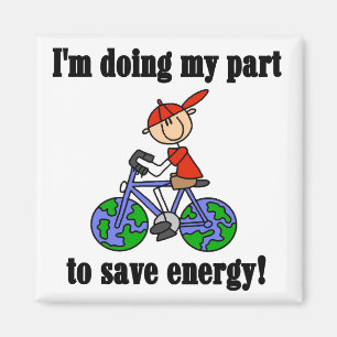 Save Energy Environmental Tshirts and Gifts Magnet