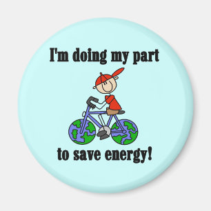 Save Energy Environmental Tshirts and Gifts Magnet