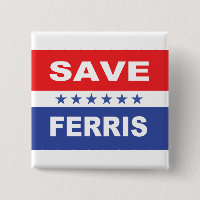 Save Ferris Election Flag badge