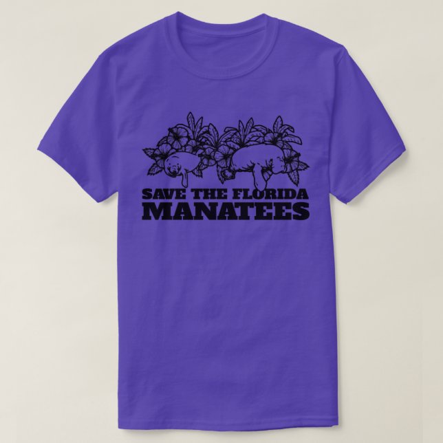 Save Florida Manatees Floaty Potato Sea Cow2 T-Shirt (Design Front)