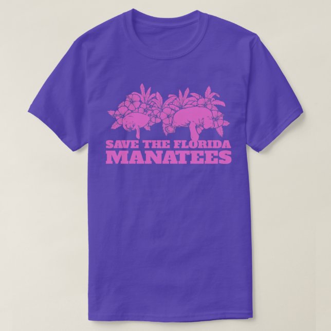 Save Florida Manatees Floaty Potato Sea Cow T-Shirt (Design Front)