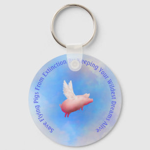 Save Flying Pigs Key Ring