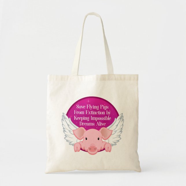 Save Flying Pigs Tote Bag (Front)