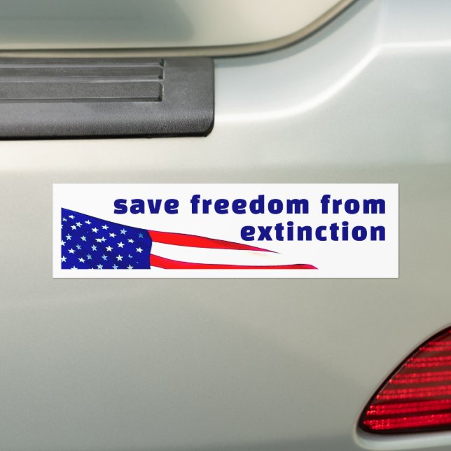 Save Freedom Bumper Sticker (On Car)