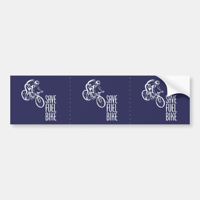 Save Fuel Biking Bumper Sticker (Front)