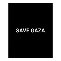 Save Gaza black white and custom text minimalist