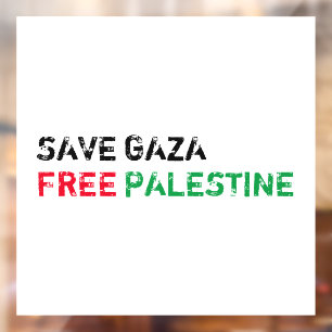 Save Gaza Free Palestine black red green white