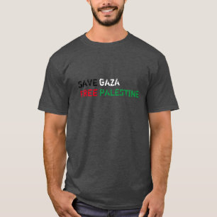 Save Gaza Free Palestine grunge typography T-Shirt