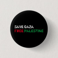 Save Gaza Free Palestine white red green black