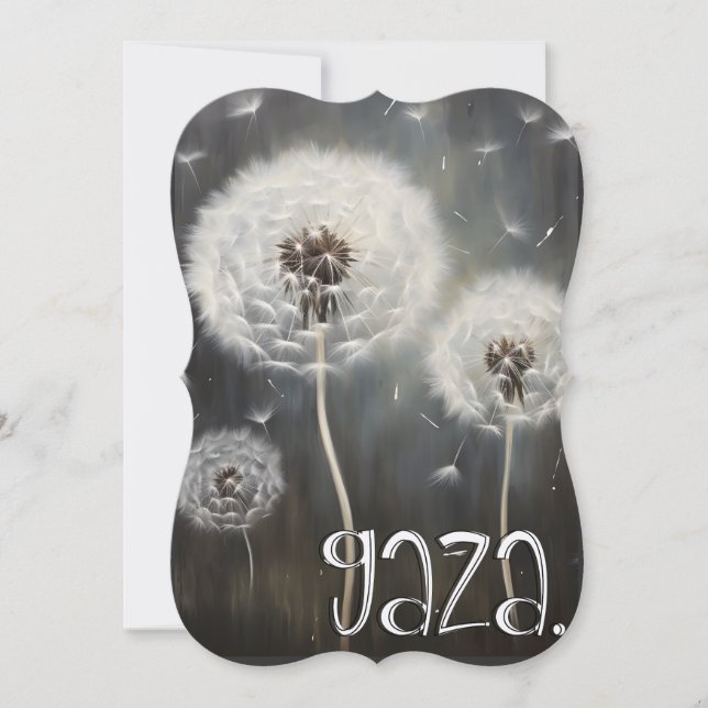 Save Gaza. No War, Only Peace. Card (Front)