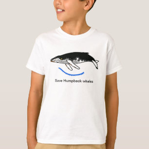 Save Humpback WHALES -Endangered animal graphic T-Shirt