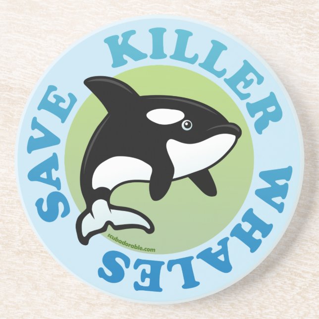 Save Killer Whales  Coaster (Front)