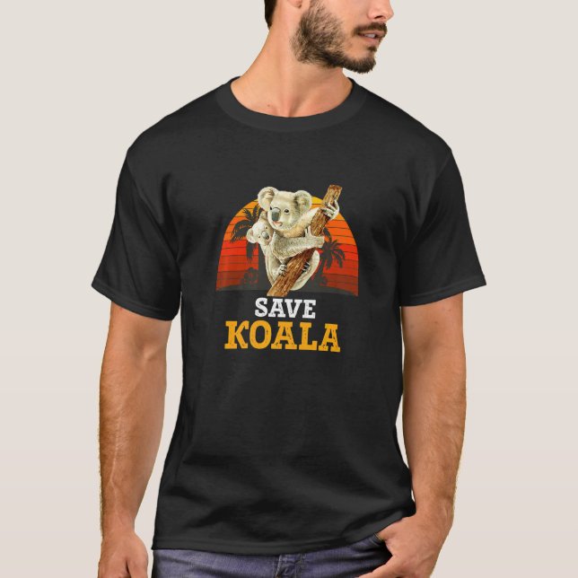 Save Koala Graphic Tees Cute Koala Graphic (Front)