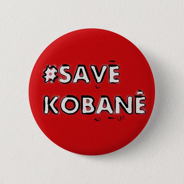 Save Kobani 6 Cm Round Badge (Front)