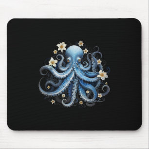 Save Kraken Blue Octopus Squid Sea Live Save Ocean Mouse Pad